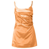 Savannah Backless Satin Dress