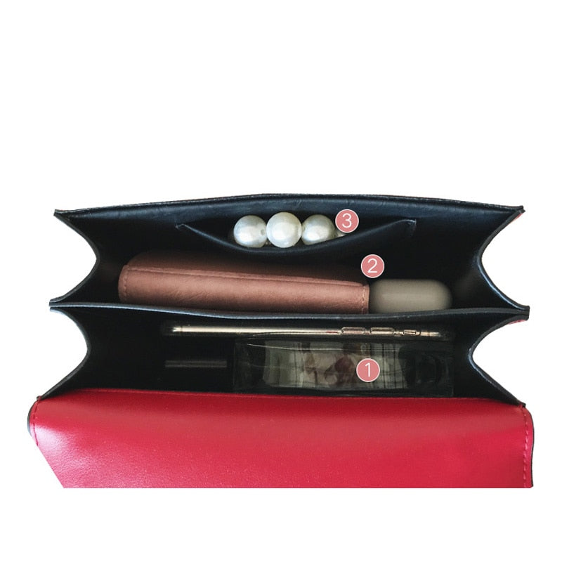 Scrub Leather Chain Crossbody Bag - SunsetFashionLA