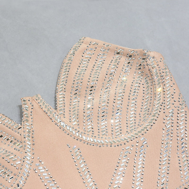 Shani Bandage Rhinestone Dress - SunsetFashionLA