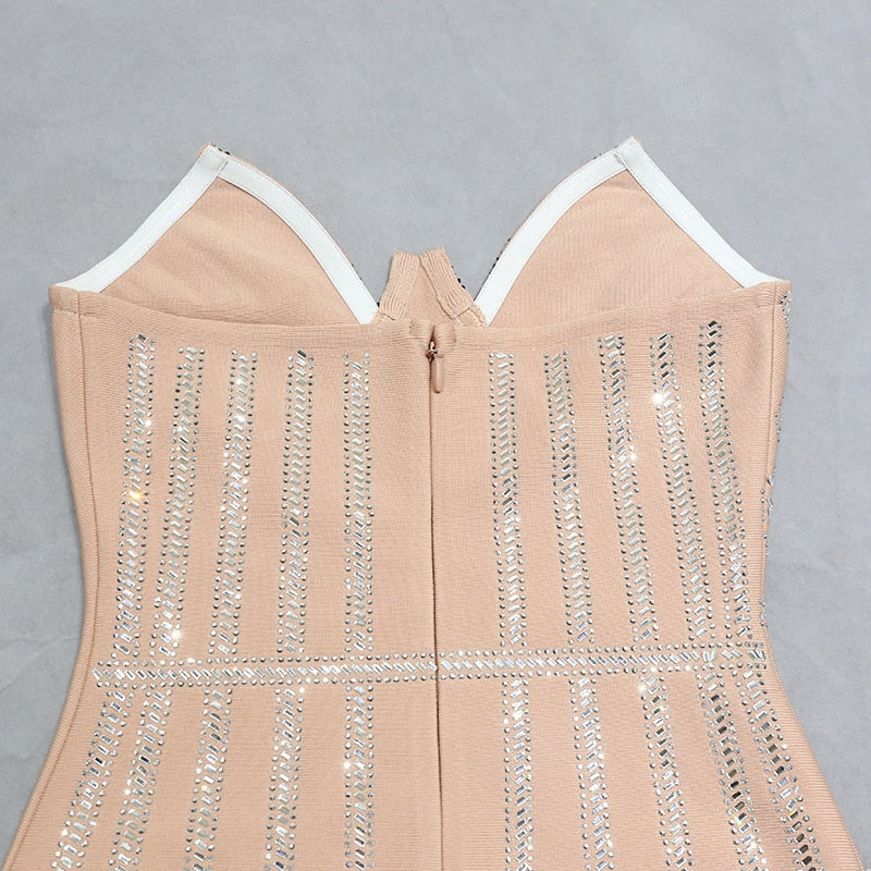 Shani Bandage Rhinestone Dress - SunsetFashionLA