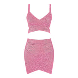 Sienna V Neck Backless Two Piece Set - SunsetFashionLA