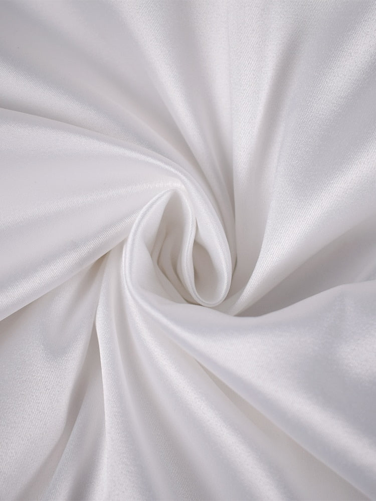 Siobhan Off Shoulder Halter Satin Dress - SunsetFashionLA