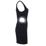 Slim Pearl Cut Out Mini Dress - SunsetFashionLA