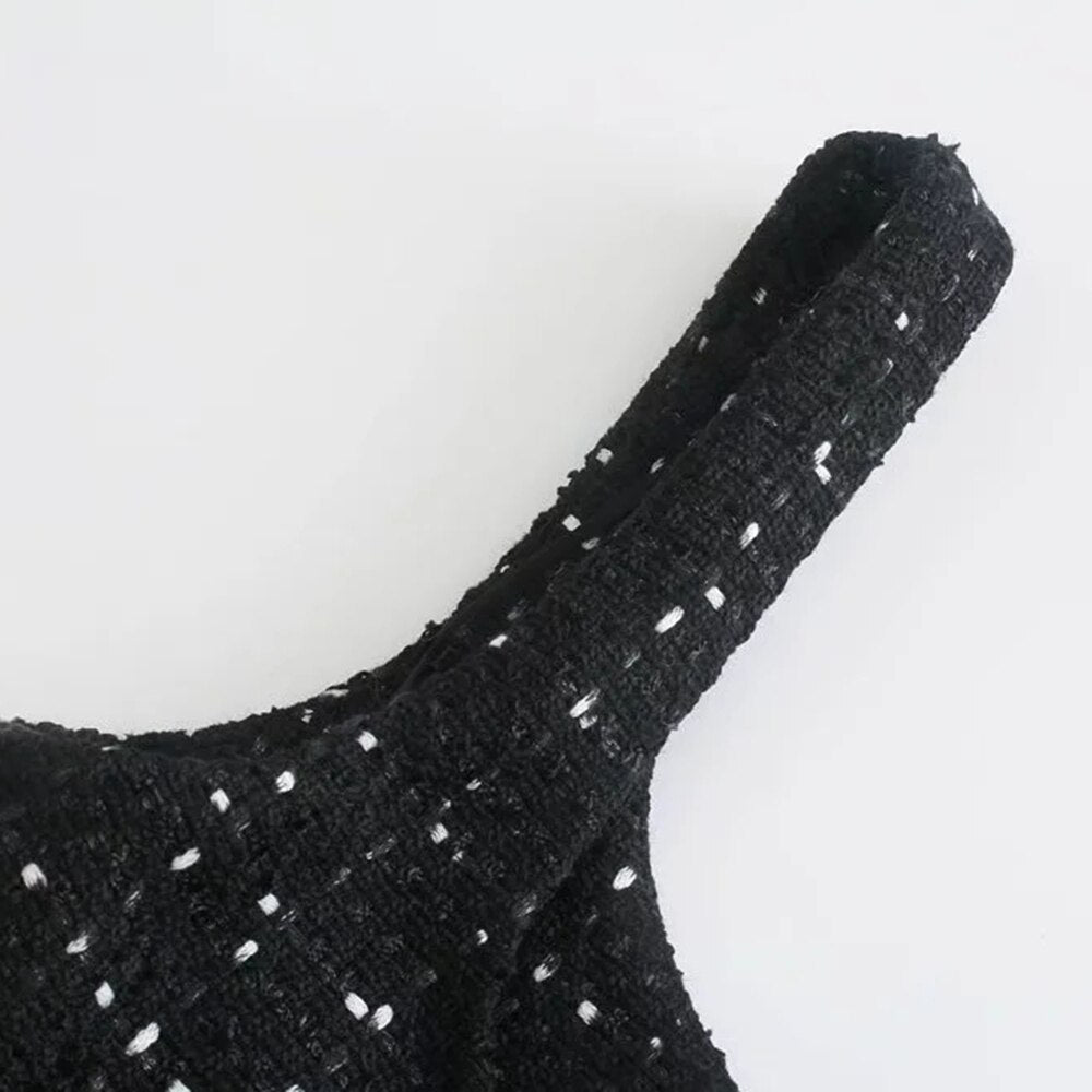 Slim Pearl Cut Out Mini Dress - SunsetFashionLA