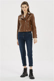 Soft Vegan Leather Jacket with Tassels - SunsetFashionLA
