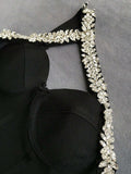Sonia One Shoulder Rhinestone Bandage Dress - SunsetFashionLA