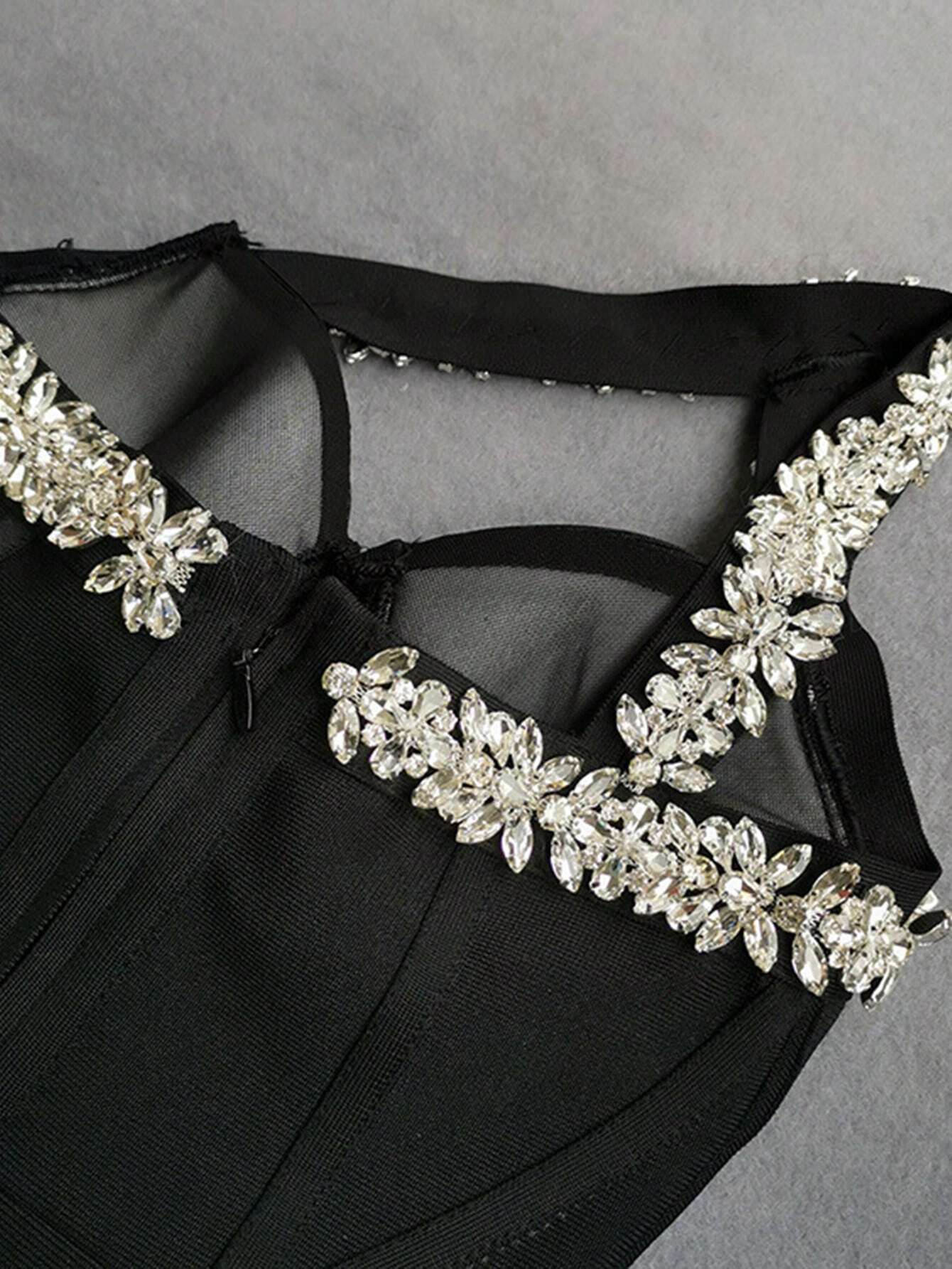 Sonia One Shoulder Rhinestone Bandage Dress - SunsetFashionLA