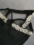 Sonia One Shoulder Rhinestone Bandage Dress - SunsetFashionLA
