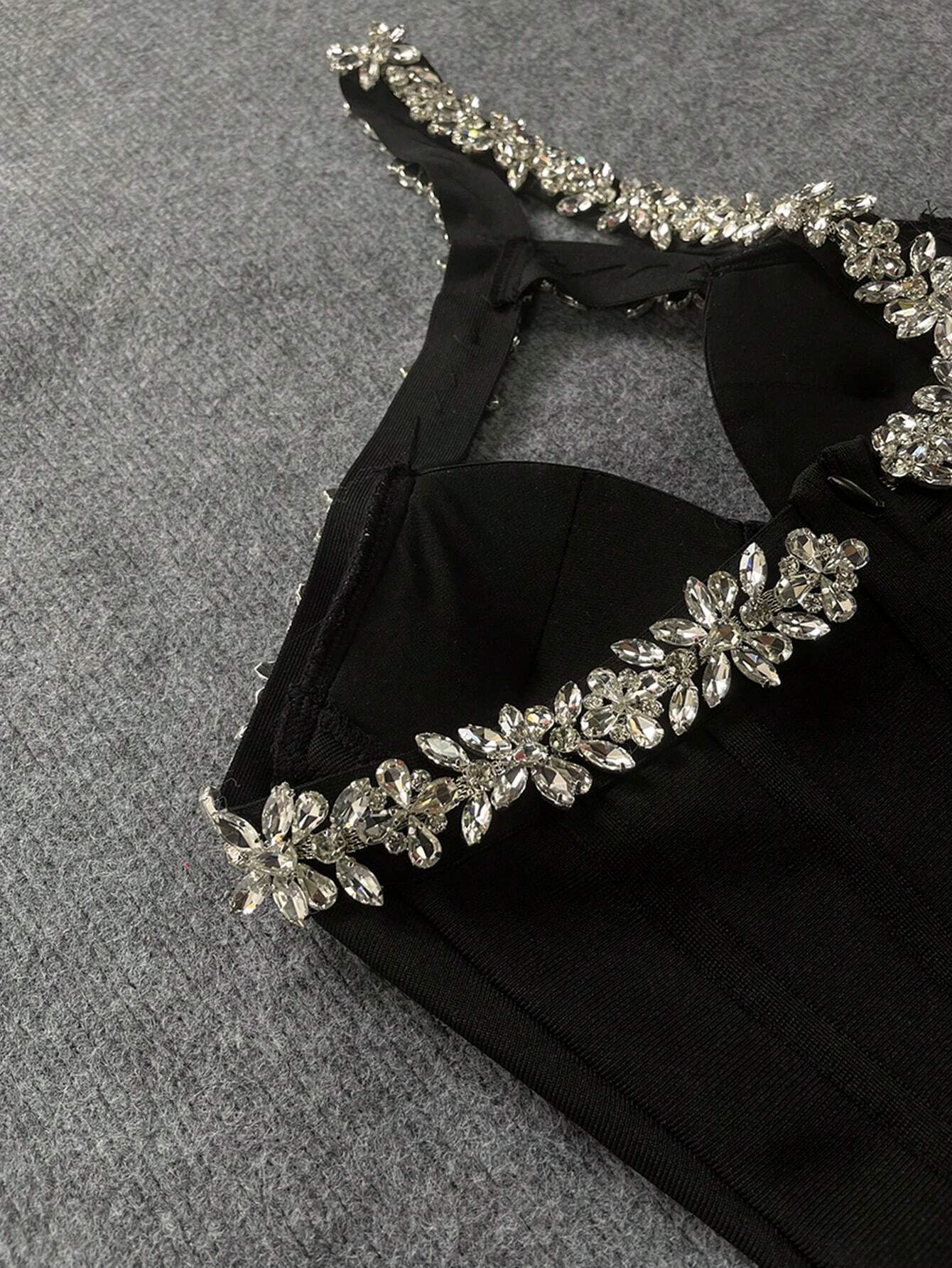 Sonia One Shoulder Rhinestone Bandage Dress - SunsetFashionLA