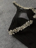 Sonia One Shoulder Rhinestone Bandage Dress - SunsetFashionLA