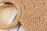Straw Summer Bag with Round Handle and a Strap - SunsetFashionLA