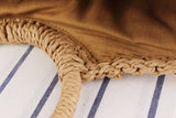 Straw Summer Bag with Round Handle and a Strap - SunsetFashionLA