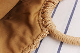 Straw Summer Bag with Round Handle and a Strap - SunsetFashionLA