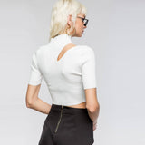 Sylvie Cut Out Knit Crop Top - SunsetFashionLA