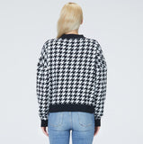 Tayla Houndstooth Sweater - SunsetFashionLA