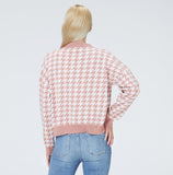 Tayla Houndstooth Sweater - SunsetFashionLA