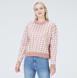 Tayla Houndstooth Sweater - SunsetFashionLA