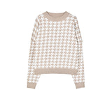 Tayla Houndstooth Sweater - SunsetFashionLA