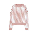 Tayla Houndstooth Sweater - SunsetFashionLA