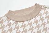 Tayla Houndstooth Sweater - SunsetFashionLA