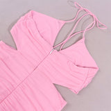 Terra Halter Mesh Cut Out Dress - SunsetFashionLA