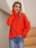 Theodosia Half High Collar Knit Sweater - SunsetFashionLA