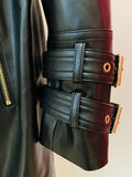 Vegan Leather Double Breasted Trench Coat - SunsetFashionLA