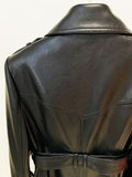 Vegan Leather Double Breasted Trench Coat - SunsetFashionLA