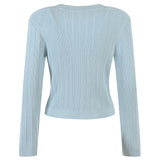 Vida V-neck Knit Cardigan with Gold Buttons - SunsetFashionLA