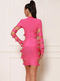 Vivien Bandage Long Sleeve Cut Out Dress - SunsetFashionLA