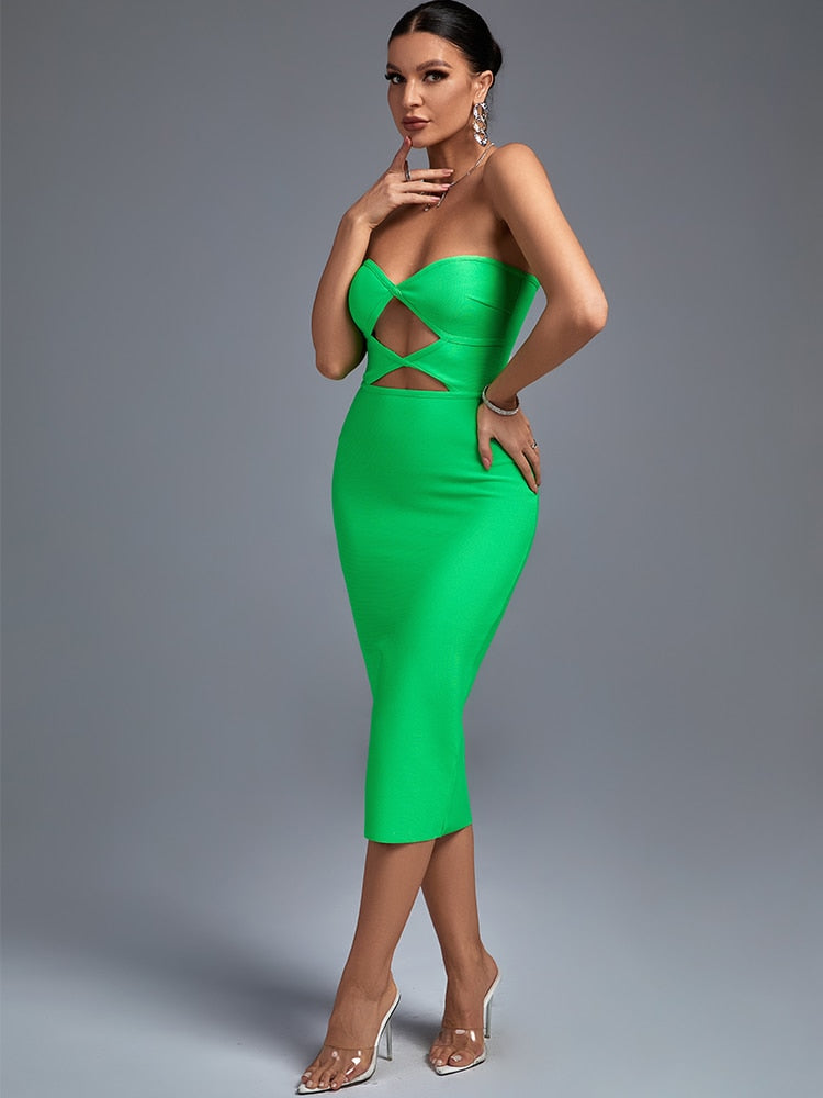 Wiva Cut Out Bandage Dress - SunsetFashionLA