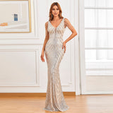Yesenia Sequin Mermaid Gown Dress - SunsetFashionLA