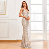 Yesenia Sequin Mermaid Gown Dress - SunsetFashionLA