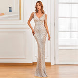 Yesenia Sequin Mermaid Gown Dress - SunsetFashionLA