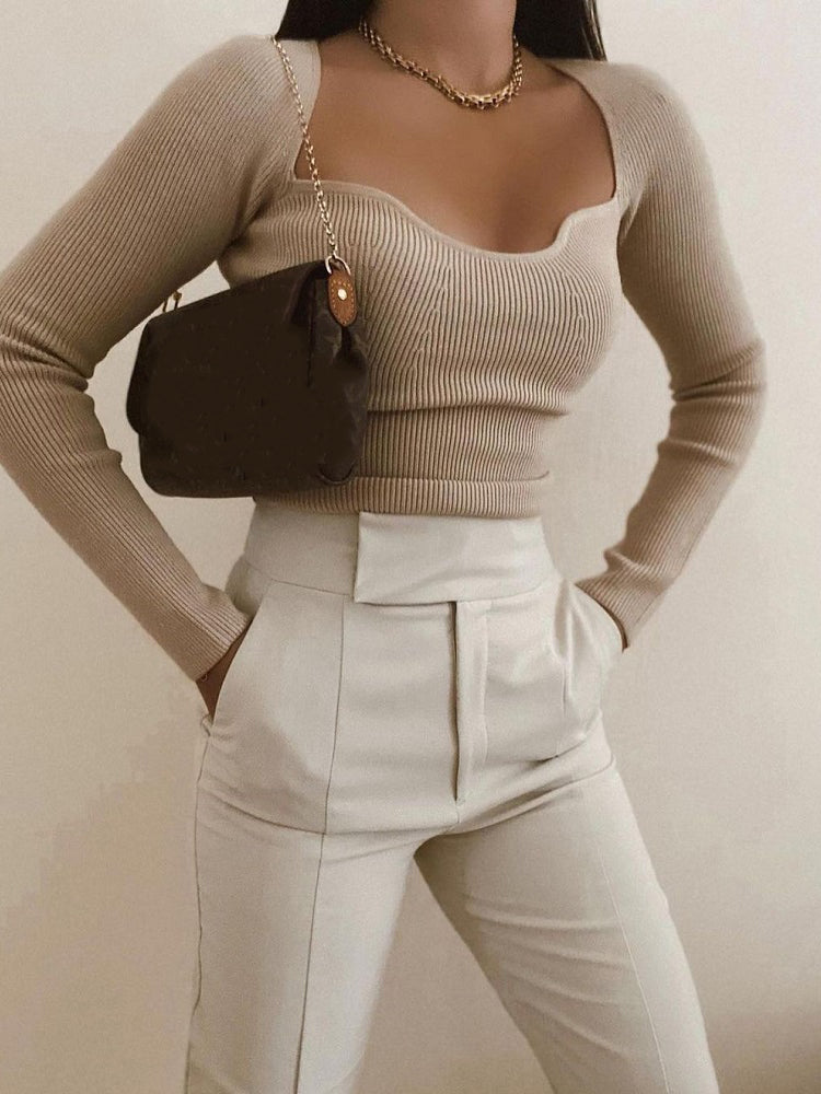 Yolanda Long Sleeve Top - SunsetFashionLA