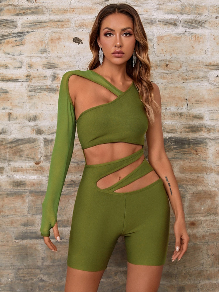 Yuka Bandage Playsuit - SunsetFashionLA
