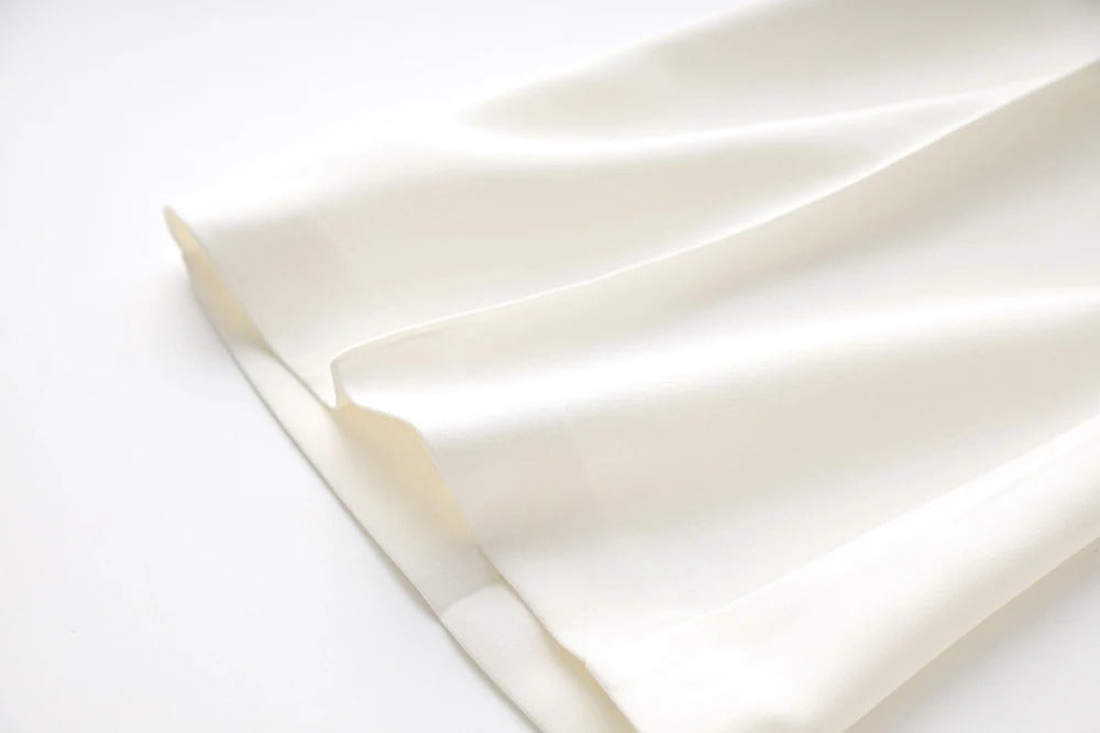 White Pants and Blazer with Pearls Two Piece Set