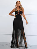 Charlotte Bandage Cut Out Tassel Dress - SunsetFashionLA