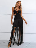 Charlotte Bandage Cut Out Tassel Dress - SunsetFashionLA