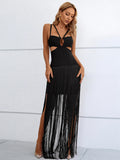 Charlotte Bandage Cut Out Tassel Dress - SunsetFashionLA