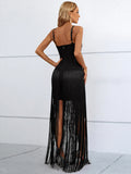 Charlotte Bandage Cut Out Tassel Dress - SunsetFashionLA