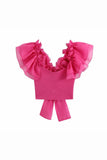 Giselle Bandage Ruffle Bow Top