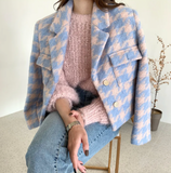 Avelle Tweed Plaid Jacket