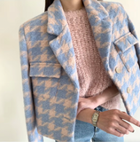 Avelle Tweed Plaid Jacket