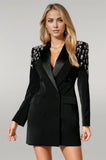 Beatrix Double Breasted Rhinestone Blazer Dress