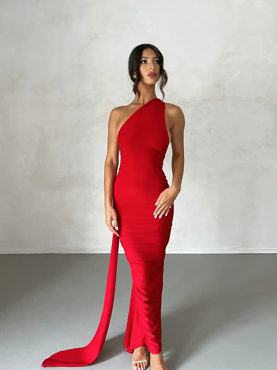sachin and babi light blue dress Bling Rhinestone Backless Dress Sexy Deep V Neck Sleeveless Side Split  Halter Dress Nightclub Party Evening Dresses main image 1