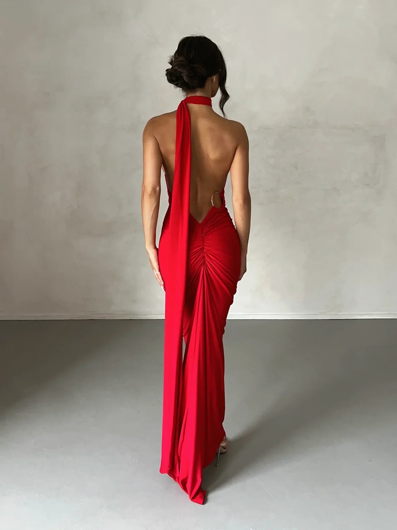 Galadriel One Shoulder Backless Gown Dress