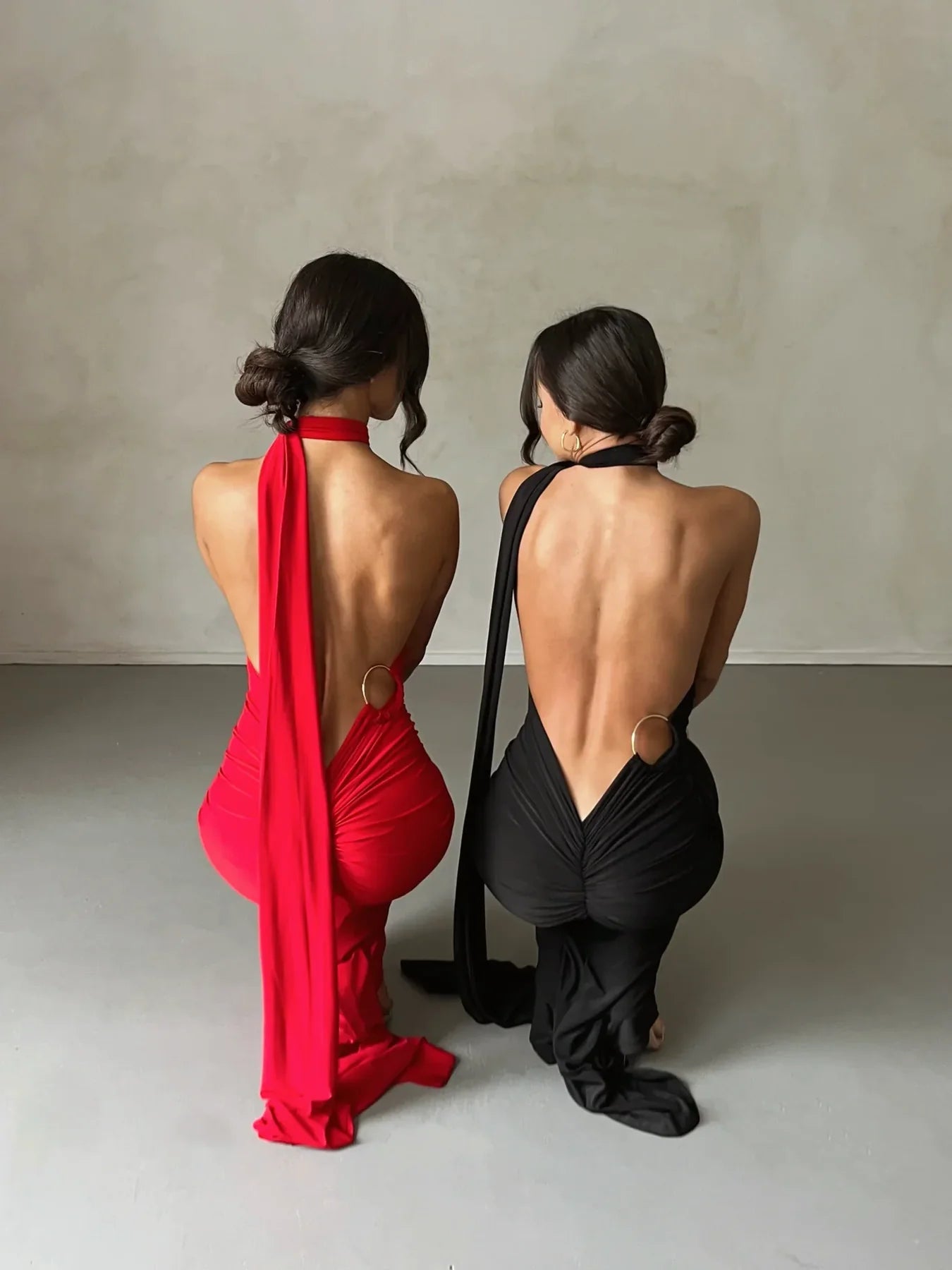 Red - Galadriel One Shoulder Backless Gown Dress SunsetFashionLA Red - Galadriel One Shoulder Backless Gown Dress SunsetFashionLA