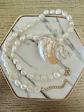 Handmade Natural Shell and Freshwater Pearl Necklace