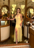 Tatti Mesh Halter Gown Dress